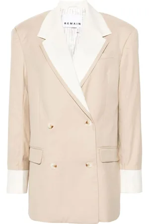REMAIN Two-tone double-breasted blazer