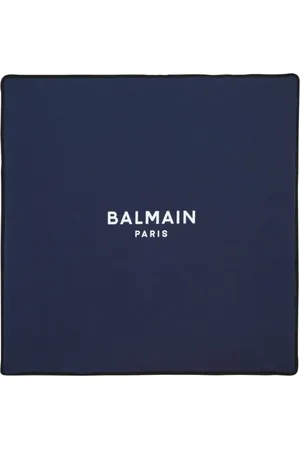 Balmain Logo-print cotton blanket