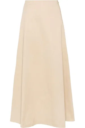 MATTEAU A-line twill midi skirt