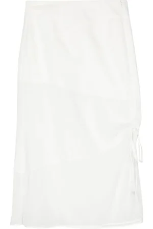 SHIATZY CHEN Gathered silk midi skirt