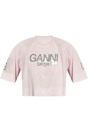 Ganni Performance crop top with logo