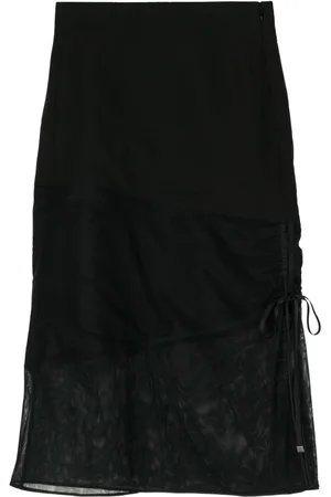 SHIATZY CHEN Panelled wool midi skirt
