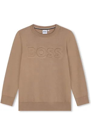 HUGO BOSS Logo-embossed cotton jumper