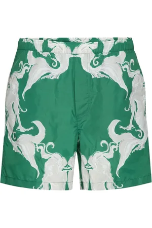 VALENTINO GARAVANI Abstract-print elasticated-waist swim shorts