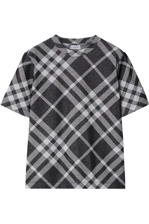 Burberry Check stretch cotton-blend T-shirt