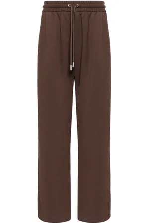 OFF-WHITE Embroidered-motif cotton track pants