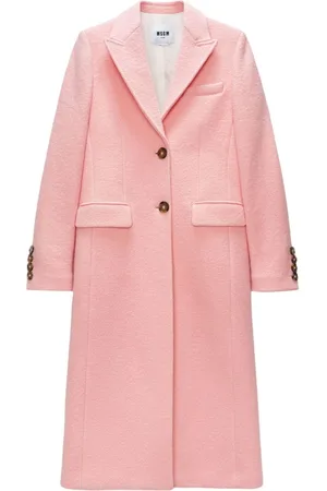 Msgm Logo-appliqué single-breasted coat