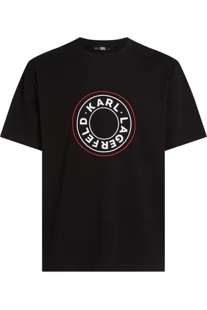 Karl Lagerfeld Circle-logo organic-cotton T-shirt