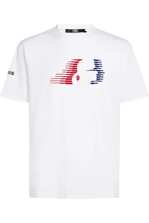 Karl Lagerfeld Paris flocked-logo T-shirt