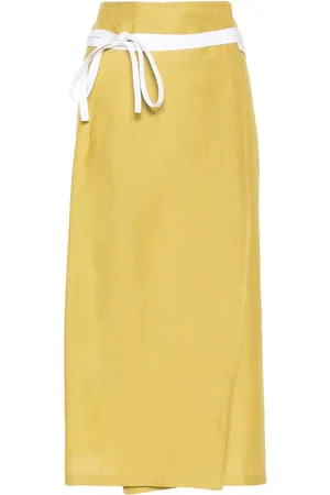 Fabiana Filippi Wraparound linen midi skirt