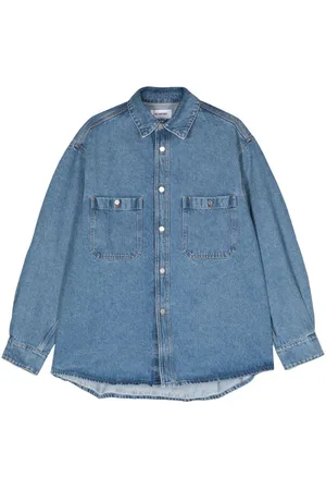 Hed Mayner Classic-collar denim shirt