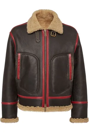 Dsquared2 Fur-lining leather jacket