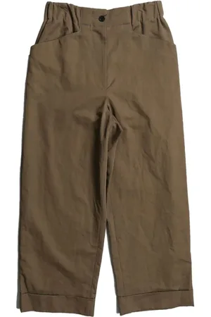 MARGARET HOWELL Cropped elasticated-waist trousers