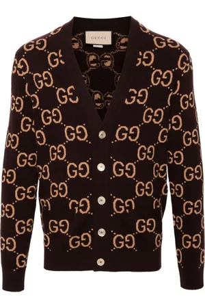 Gucci GG-jacquard wool cardigan