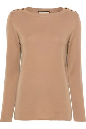 Gucci Shoulder-button cashmere jumper