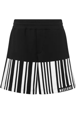 Moschino Striped cotton track shorts