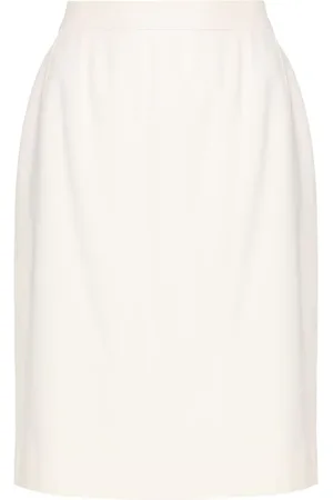 CHANEL 1990s CC buttons pencil skirt