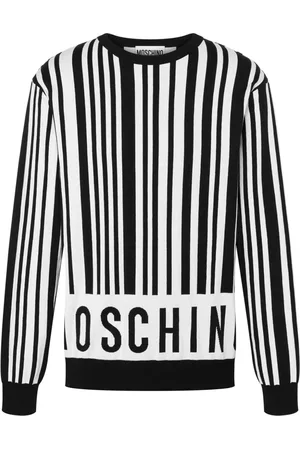 Moschino Barcode-print cotton jumper
