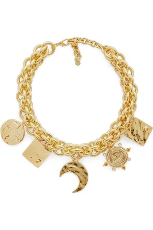 Paco rabanne Summer medals brass necklace