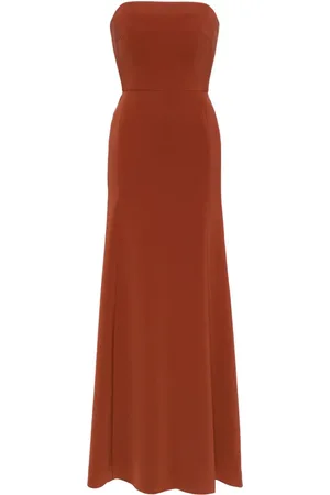 Jenny Packham Joelyn strapless crepe gown