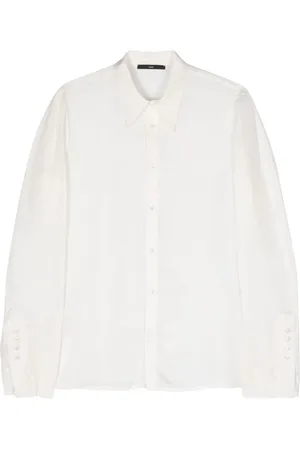 SAPIO Pointed-collar twill shirt