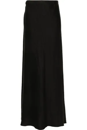 THEORY Linen blend midi skirt