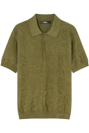 VERSACE Barocco knitted polo shirt