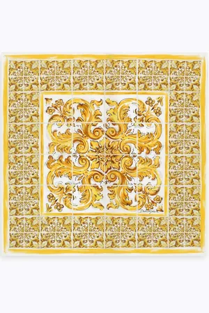 Dolce & Gabbana Majolica-print cotton scarf