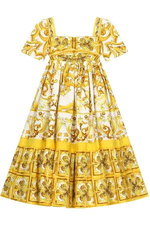Dolce & Gabbana Majolica-print cotton dress