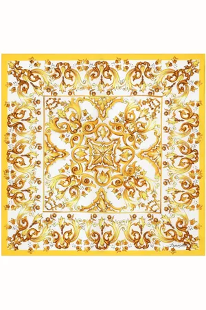 Dolce & Gabbana Majolica-print silk scarf