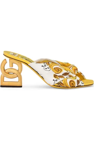Dolce & Gabbana DG Pop 75mm Majolica-print mules