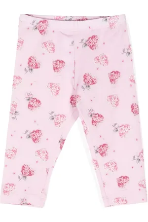 MONNALISA Floral hearts-printed leggings