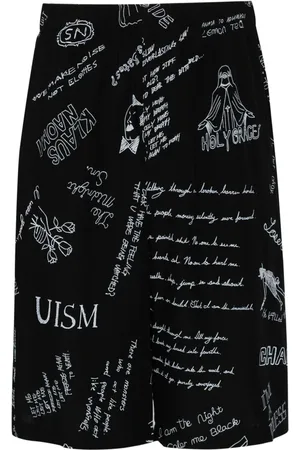 UNDERCOVER Graphic-print wide-leg shorts