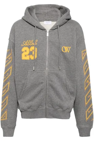 OFF-WHITE Logo-print cotton hoodie