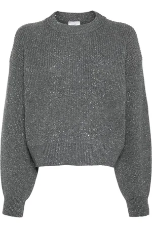 Brunello Cucinelli Metallic sequin-embellished jumper