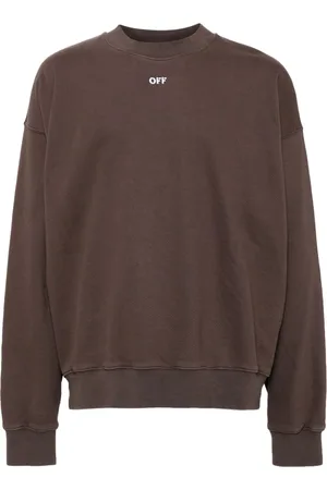 OFF-WHITE Logo-embroidered cotton sweatshirt