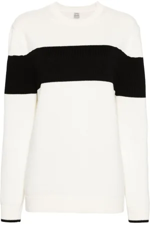 Totême Striped crew-neck jumper