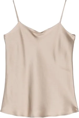 HERNO Cowl-neck satin tank top