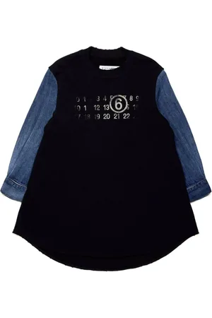 Maison Margiela Cotton dress with contrasting sleeves