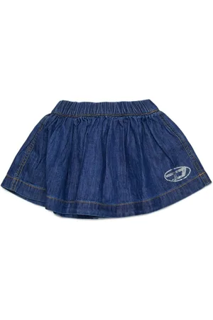Diesel Oval D logo-print denim skirt