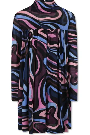 PUCCI Junior Marmo-print wool dress