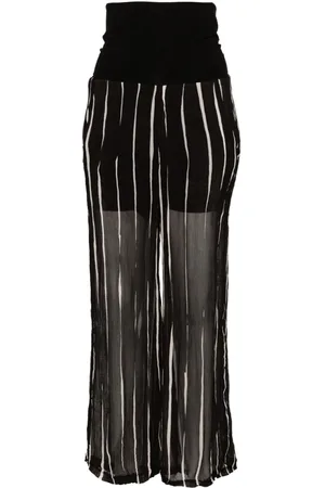 TRANSIT Striped sheer trousers