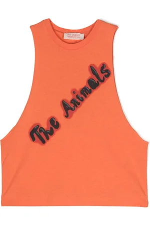The Animals Observatory Logo-print cotton tank top