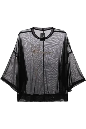 Rick Owens Embroidered-logo longline T-shirt