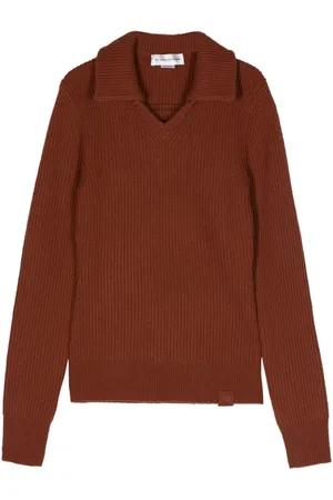 Victoria Beckham Spread-collar ribbed jumper
