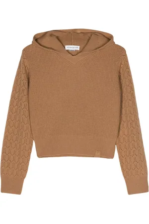 Victoria Beckham V-neck cropped hoodie