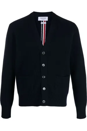 Thom Browne Brushed-effect virgin-wool cardigan