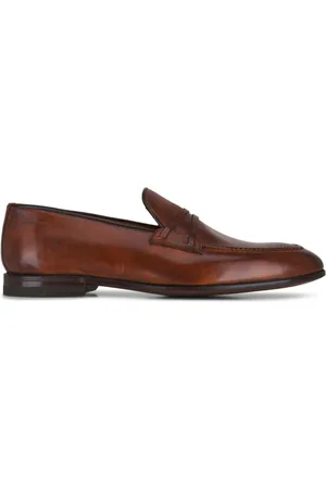 Bontoni Festoso almond-toe leather loafers