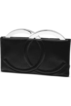 CHANEL 2004 CC satin clutch bag