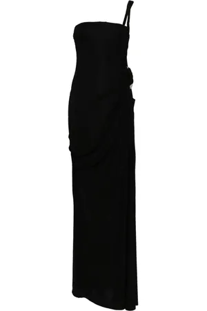 Simkhai Ring-embellished draped gown dress